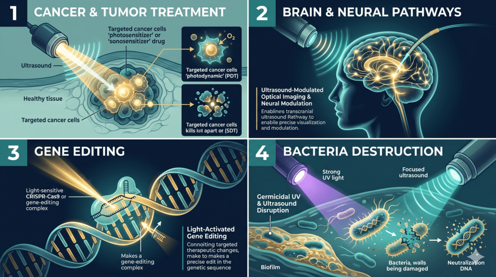 3 four application areas of ultrasound light therapy